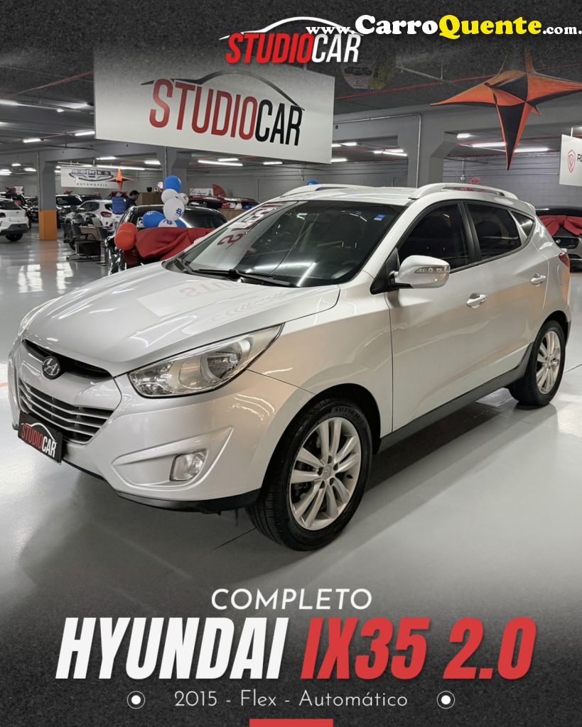 HYUNDAI   IX35 GLS 2.0 16V 2WD FLEX AUT.   PRATA 2015 2.0 FLEX - Loja