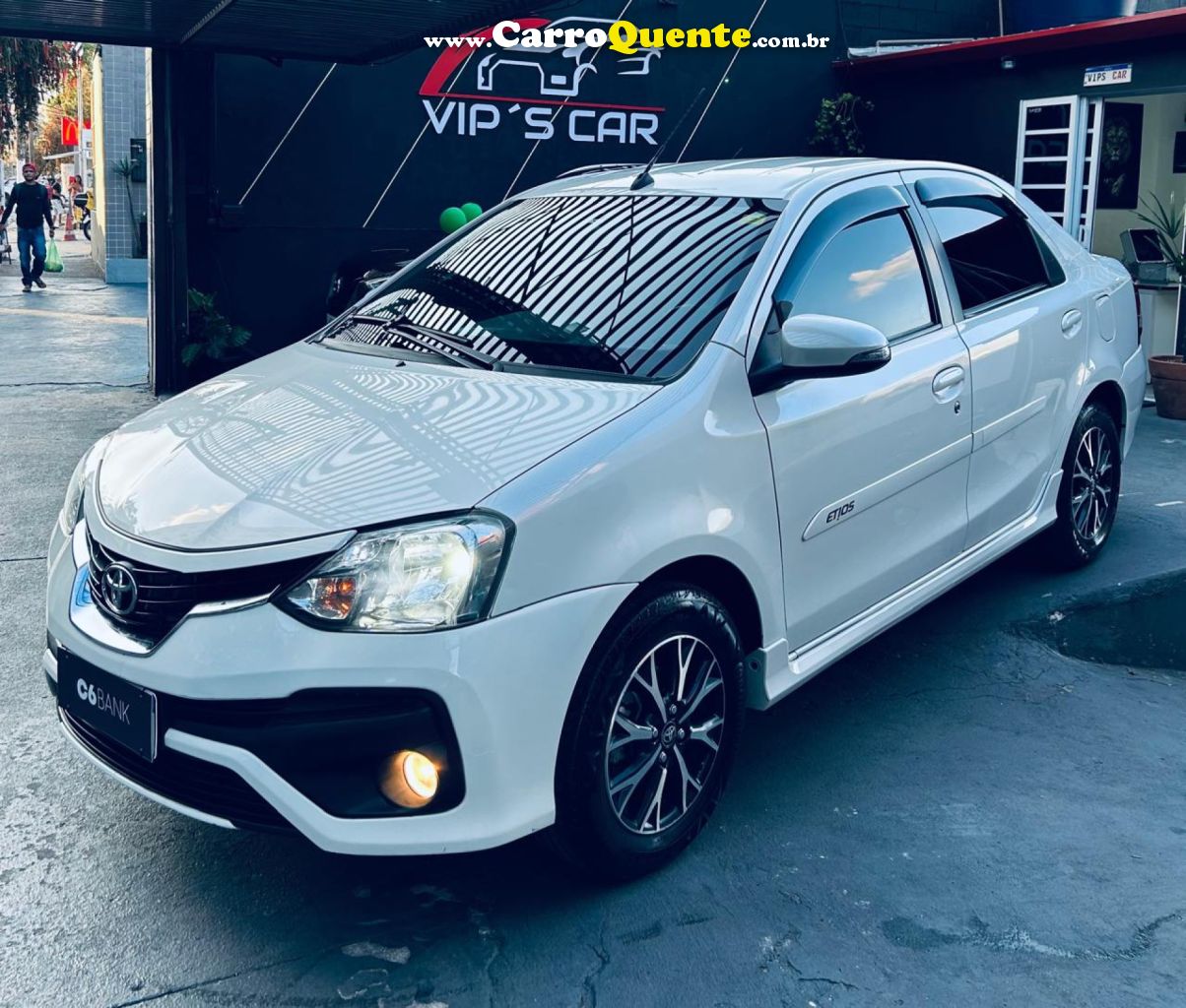 TOYOTA   ETIOS PLATINUM SED. 1.5 FLEX 16V 4P AUT.   BRANCO 2018 1.5 FLEX - Loja