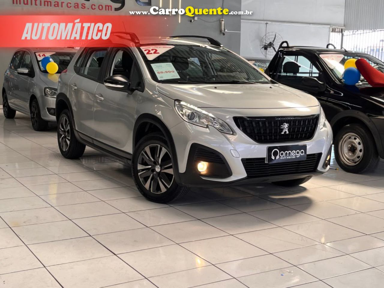 PEUGEOT   2008 ALLURE PACK 1.6 FLEX 16V AUT.   PRATA 2022 1.6 FLEX - Loja