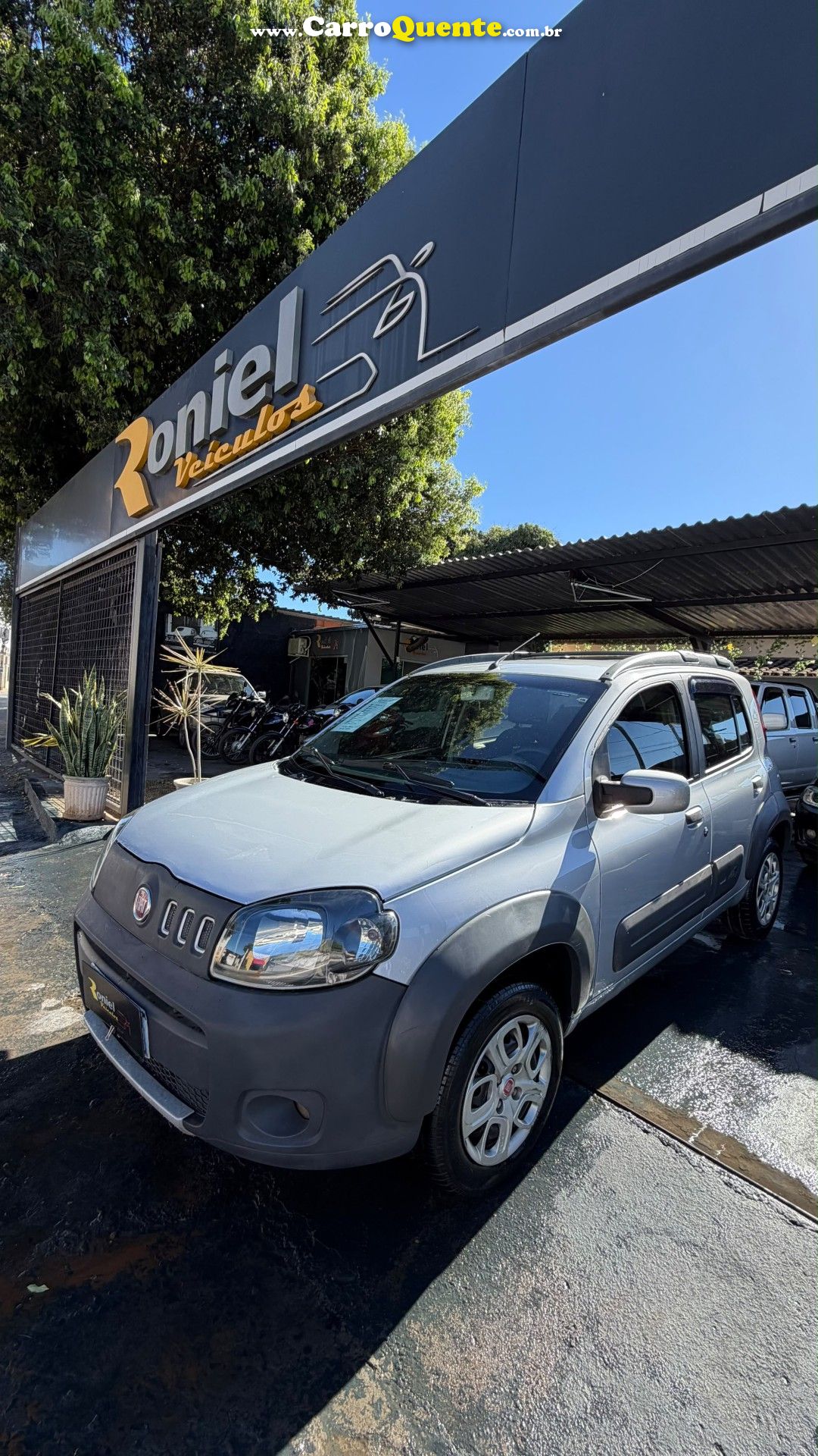 FIAT   UNO WAY 1.0 EVO FIRE FLEX 8V 5P   PRATA 2014 1.0 FLEX - Loja
