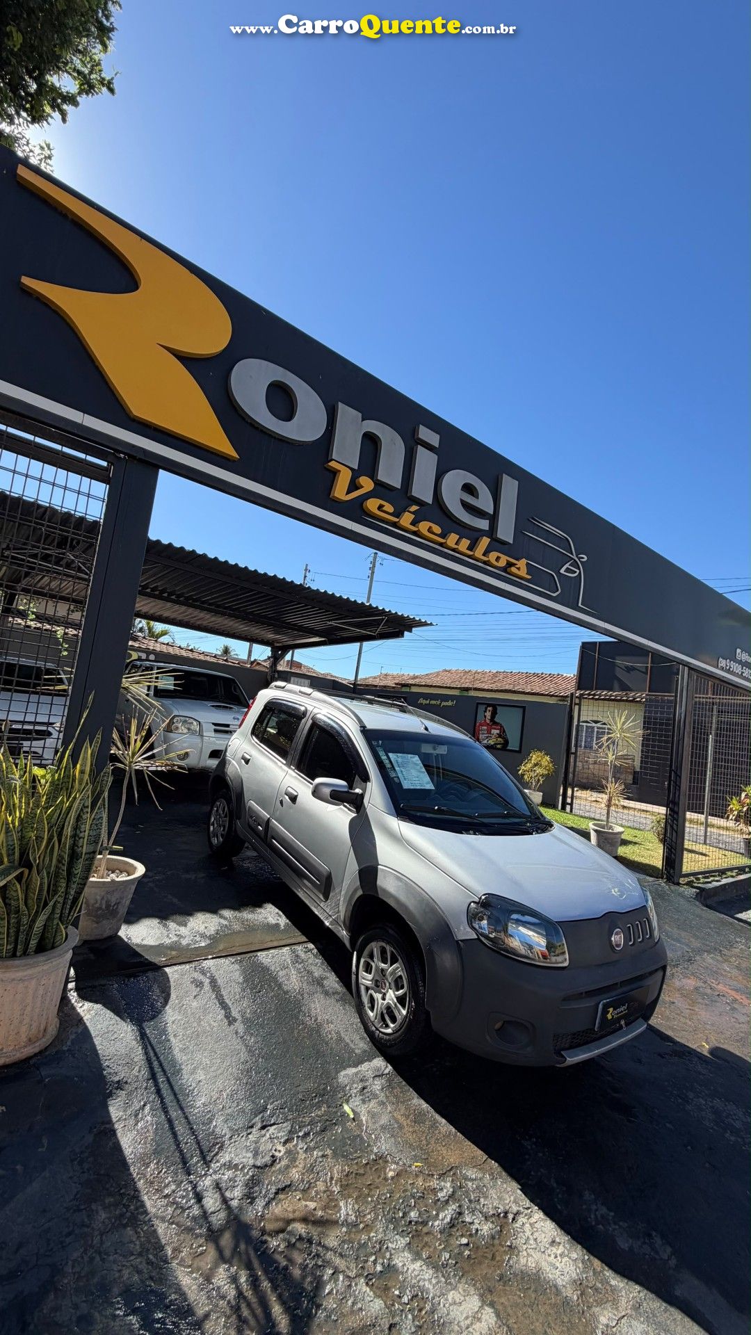 FIAT   UNO WAY 1.0 EVO FIRE FLEX 8V 5P   PRATA 2014 1.0 FLEX - Loja