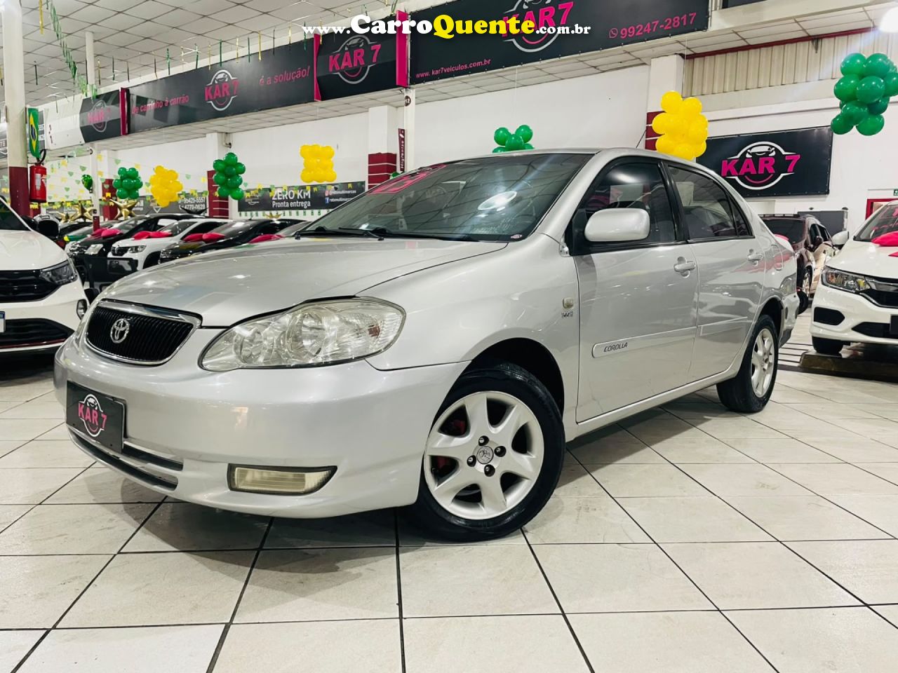 TOYOTA   COROLLA SE-G 1.81.8 FLEX 16V AUT.   PRATA 2003 1.8 FLEX - Loja