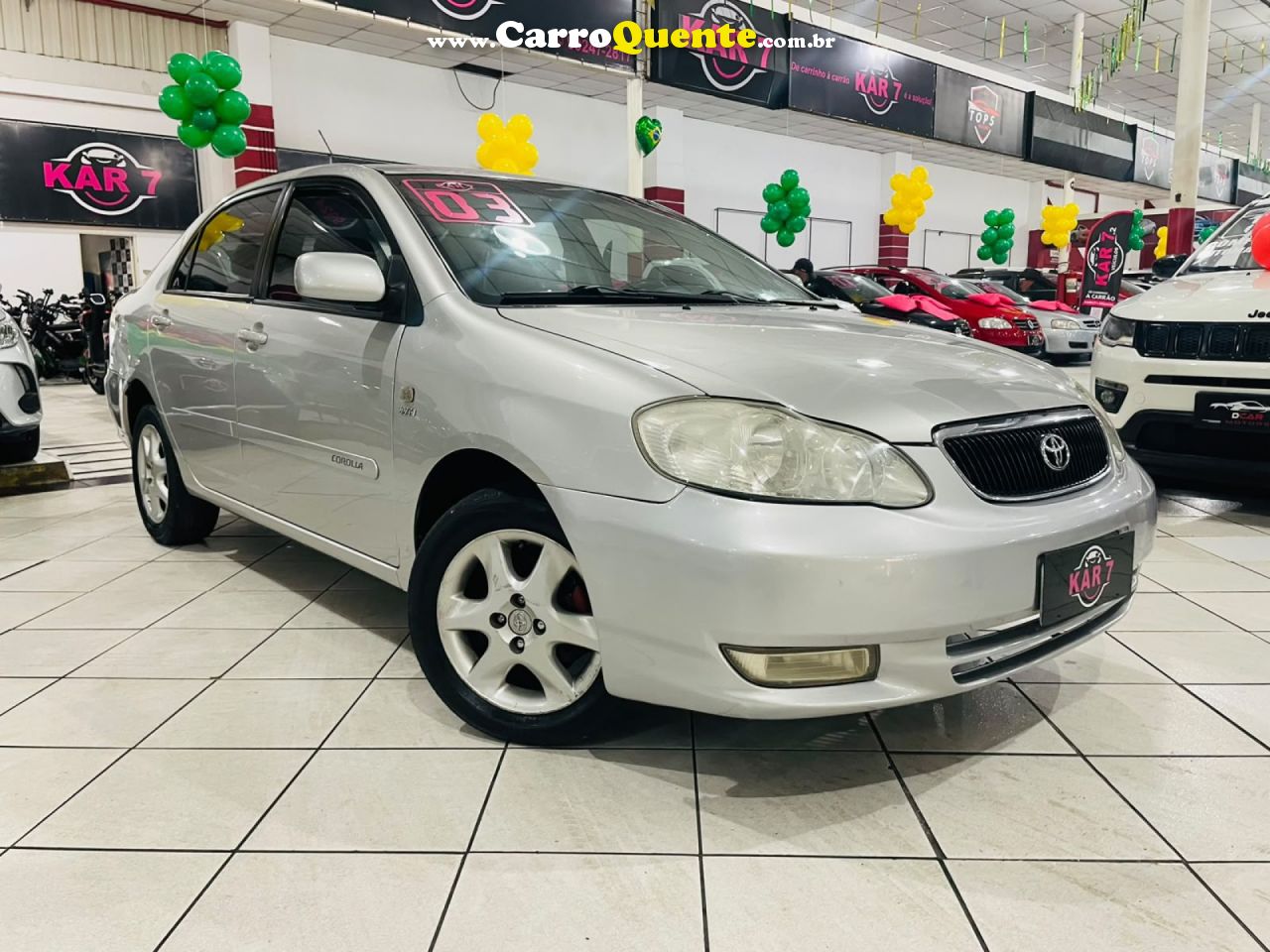 TOYOTA   COROLLA SE-G 1.81.8 FLEX 16V AUT.   PRATA 2003 1.8 FLEX - Loja
