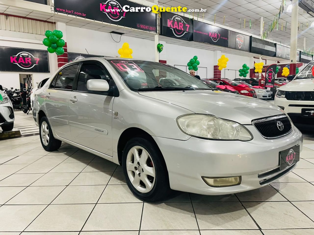TOYOTA   COROLLA SE-G 1.81.8 FLEX 16V AUT.   PRATA 2003 1.8 FLEX - Loja