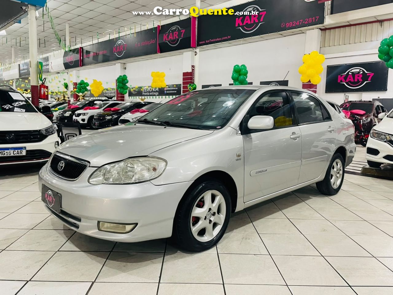 TOYOTA   COROLLA SE-G 1.81.8 FLEX 16V AUT.   PRATA 2003 1.8 FLEX - Loja