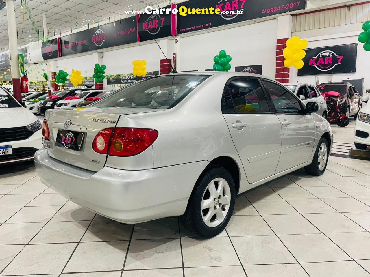TOYOTA   COROLLA SE-G 1.81.8 FLEX 16V AUT.   PRATA 2003 1.8 FLEX - Loja