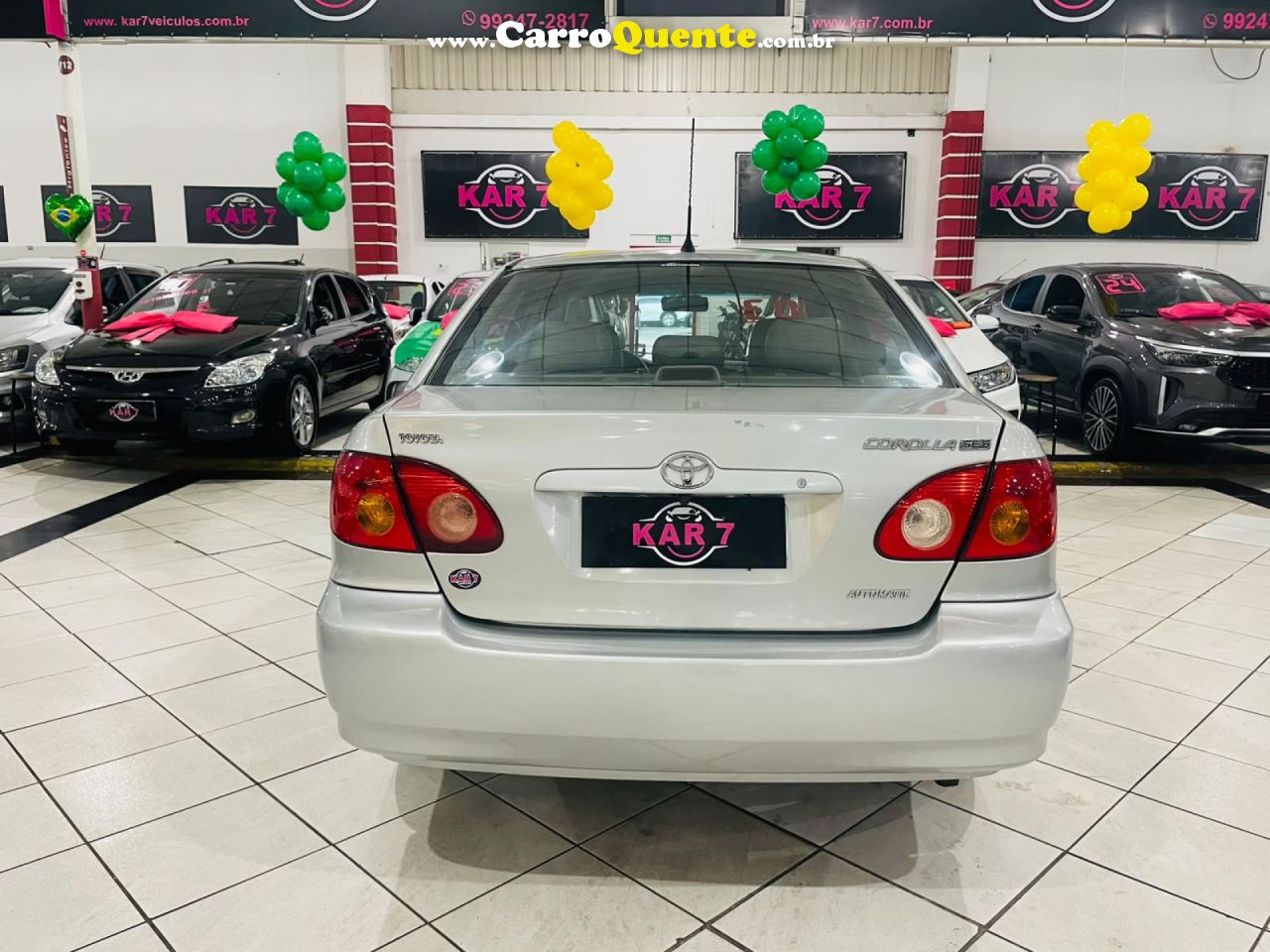 TOYOTA   COROLLA SE-G 1.81.8 FLEX 16V AUT.   PRATA 2003 1.8 FLEX - Loja