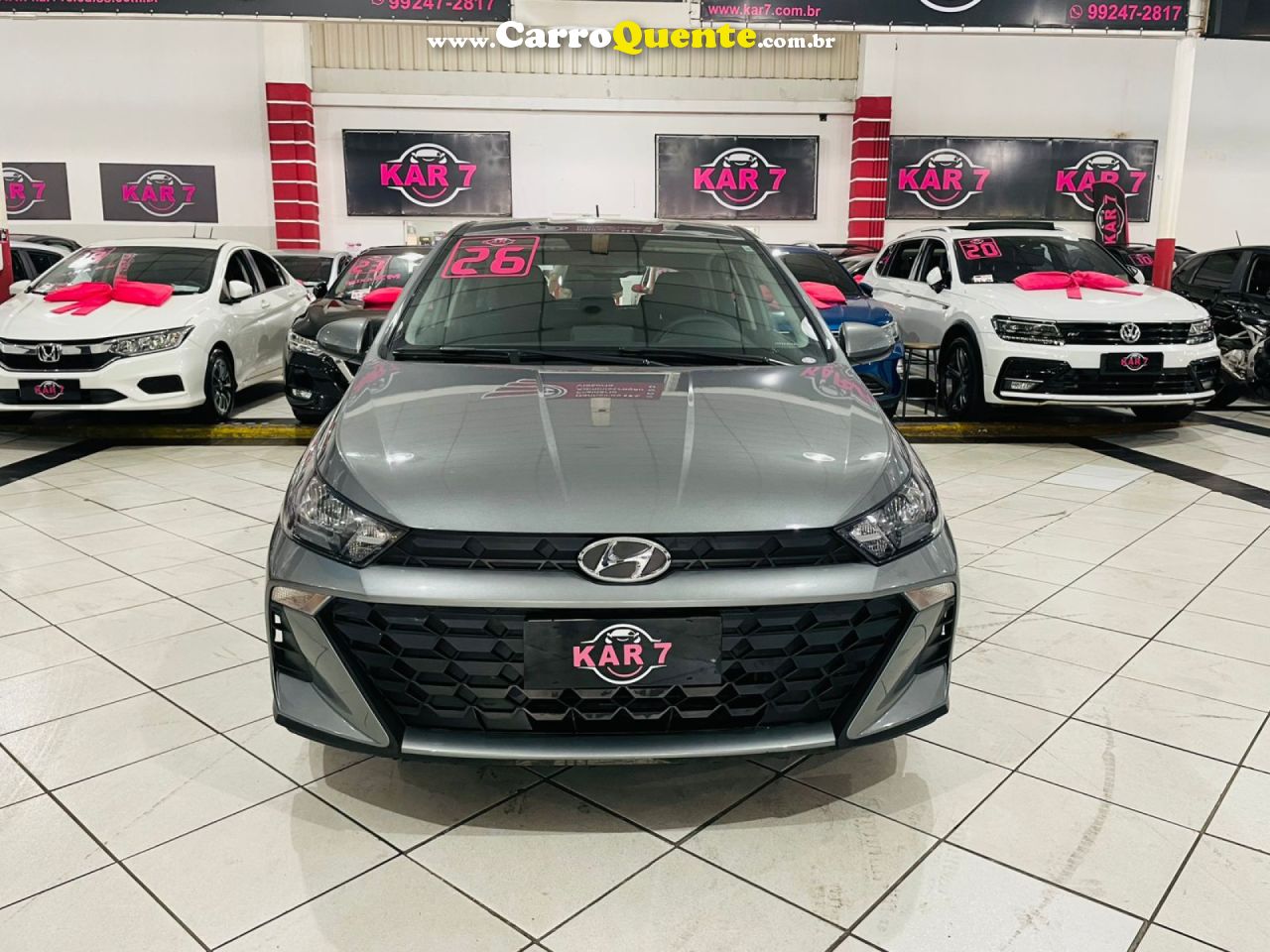 HYUNDAI   HB20 COMF.C.PLUSC.STYLE 1.0 FLEX 12V   CINZA 2026 1.0 FLEX - Loja