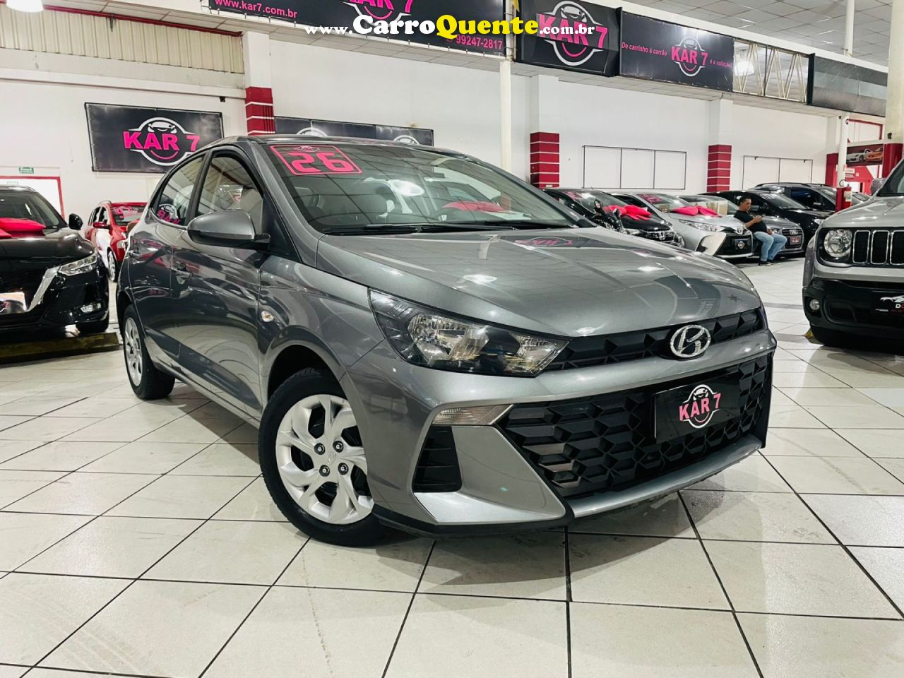 HYUNDAI   HB20 COMF.C.PLUSC.STYLE 1.0 FLEX 12V   CINZA 2026 1.0 FLEX - Loja