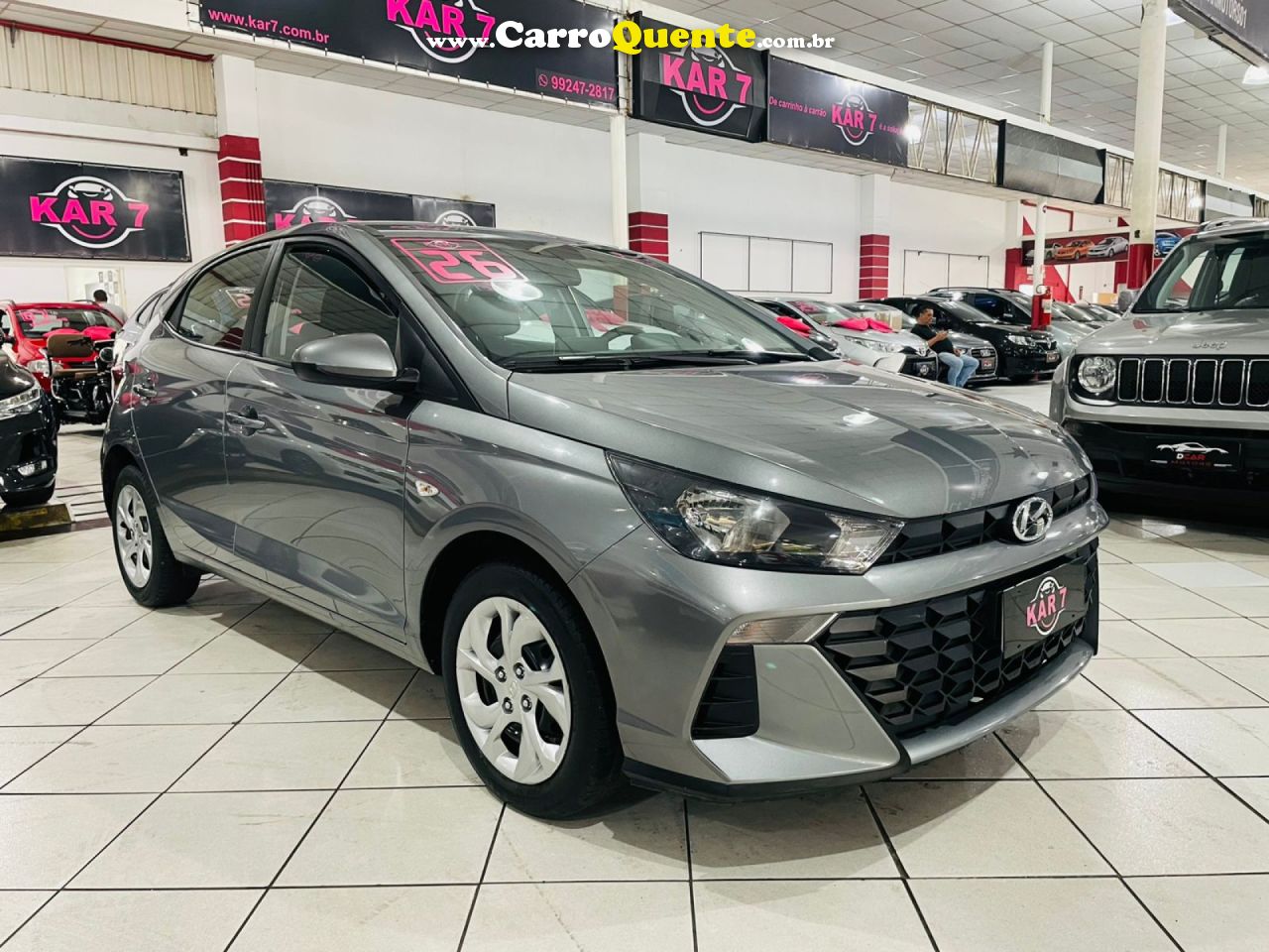 HYUNDAI   HB20 COMF.C.PLUSC.STYLE 1.0 FLEX 12V   CINZA 2026 1.0 FLEX - Loja
