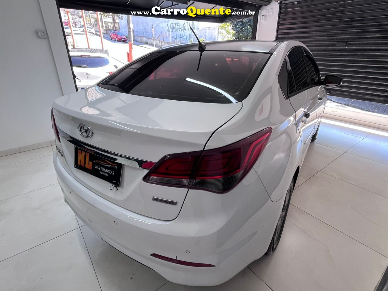 HYUNDAI   HB20S PREMIUM 1.6 FLEX 16V AUT. 4P   BRANCO 2016 1.6 FLEX - Loja