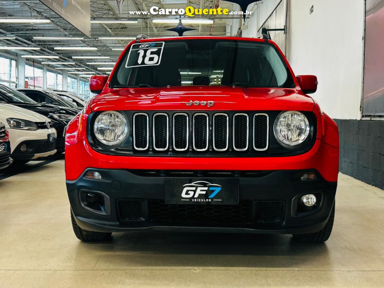 JEEP   RENEGADE LONGITUDE 1.8 4X2 FLEX 16V AUT.   VERMELHO 2016 1.8 FLEX - Loja
