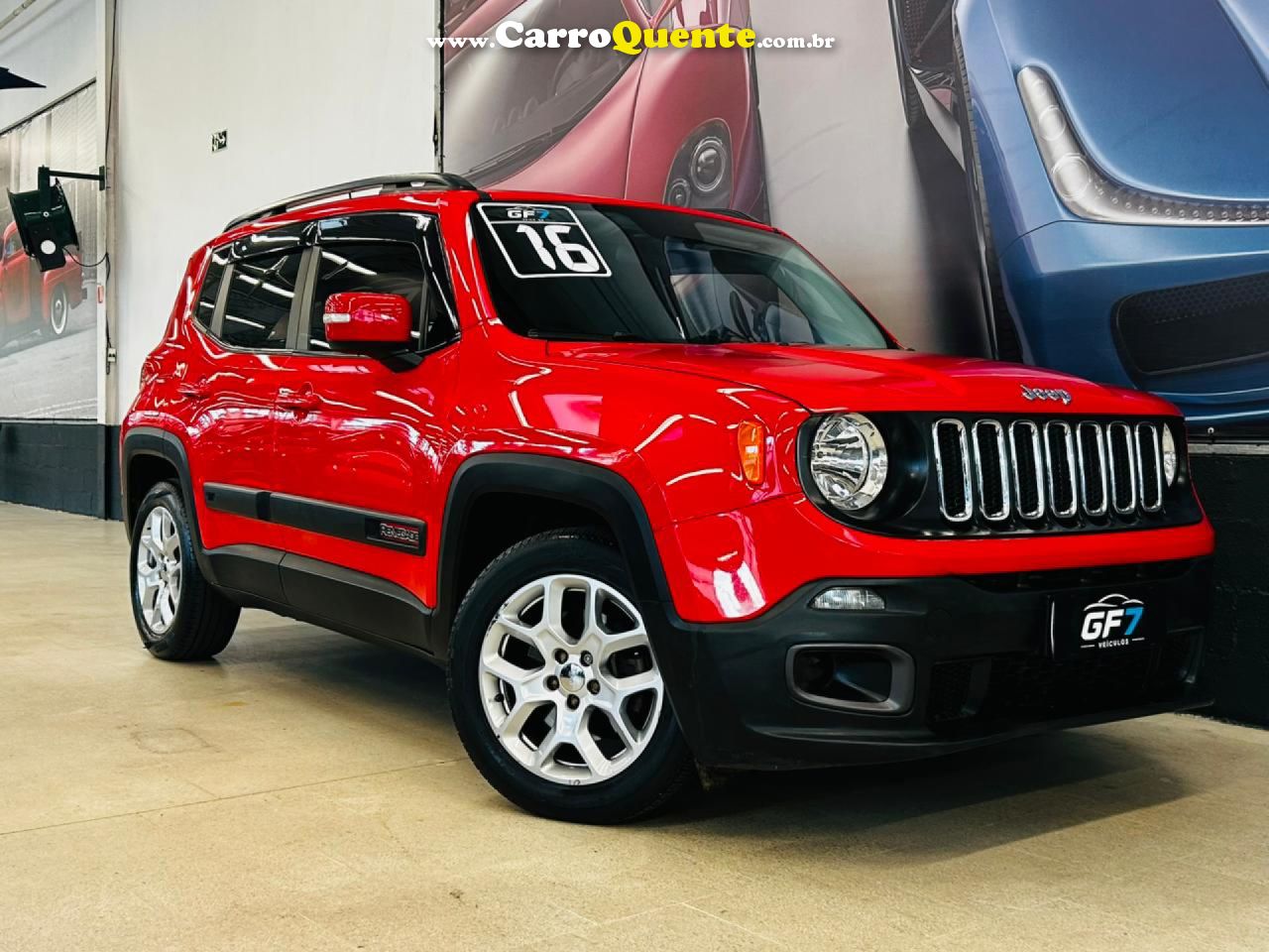 JEEP   RENEGADE LONGITUDE 1.8 4X2 FLEX 16V AUT.   VERMELHO 2016 1.8 FLEX - Loja