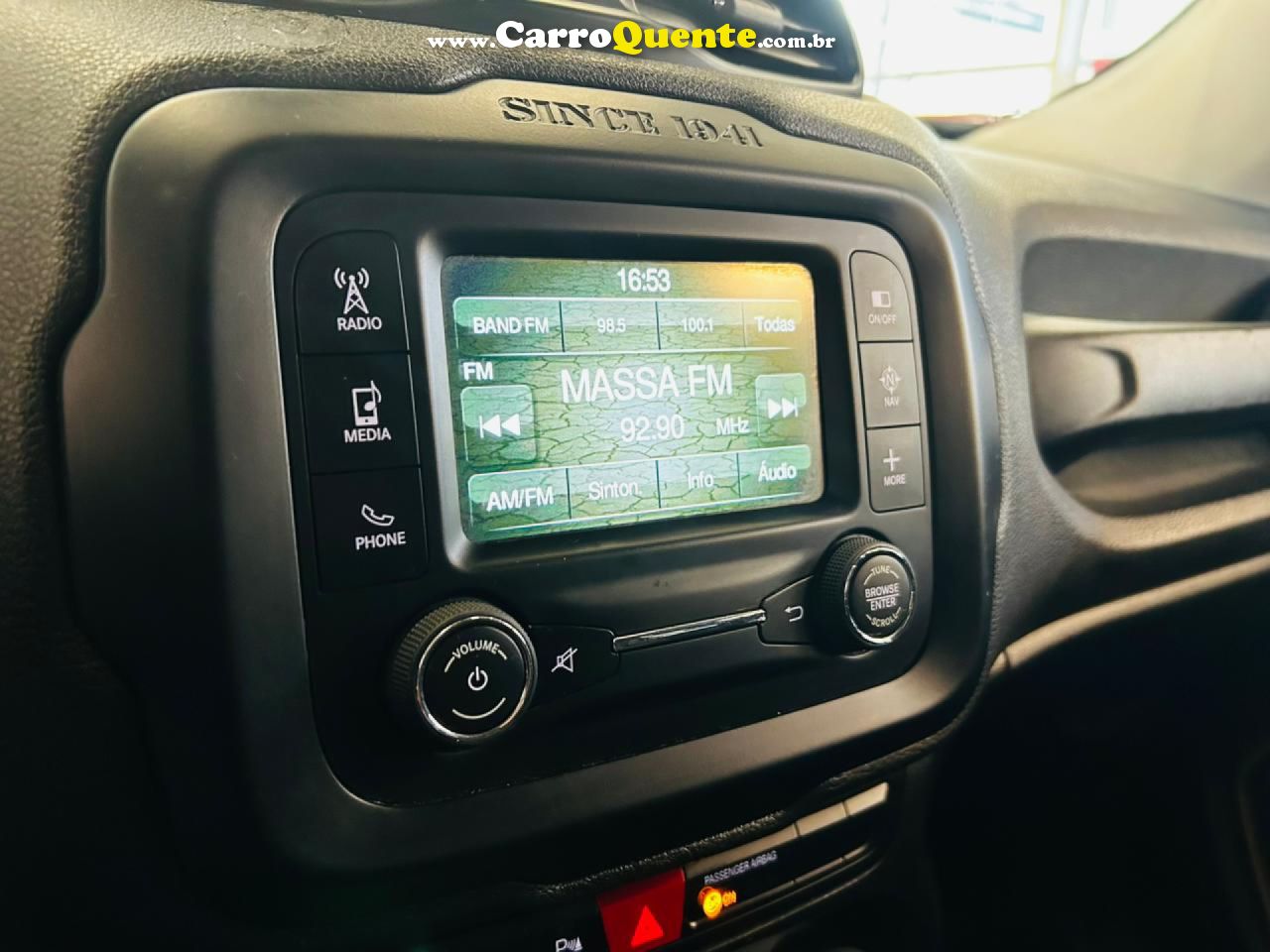 JEEP   RENEGADE LONGITUDE 1.8 4X2 FLEX 16V AUT.   VERMELHO 2016 1.8 FLEX - Loja