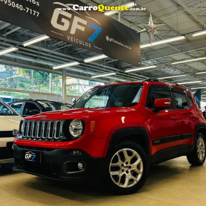 JEEP   RENEGADE LONGITUDE 1.8 4X2 FLEX 16V AUT.   VERMELHO 2016 1.8 FLEX