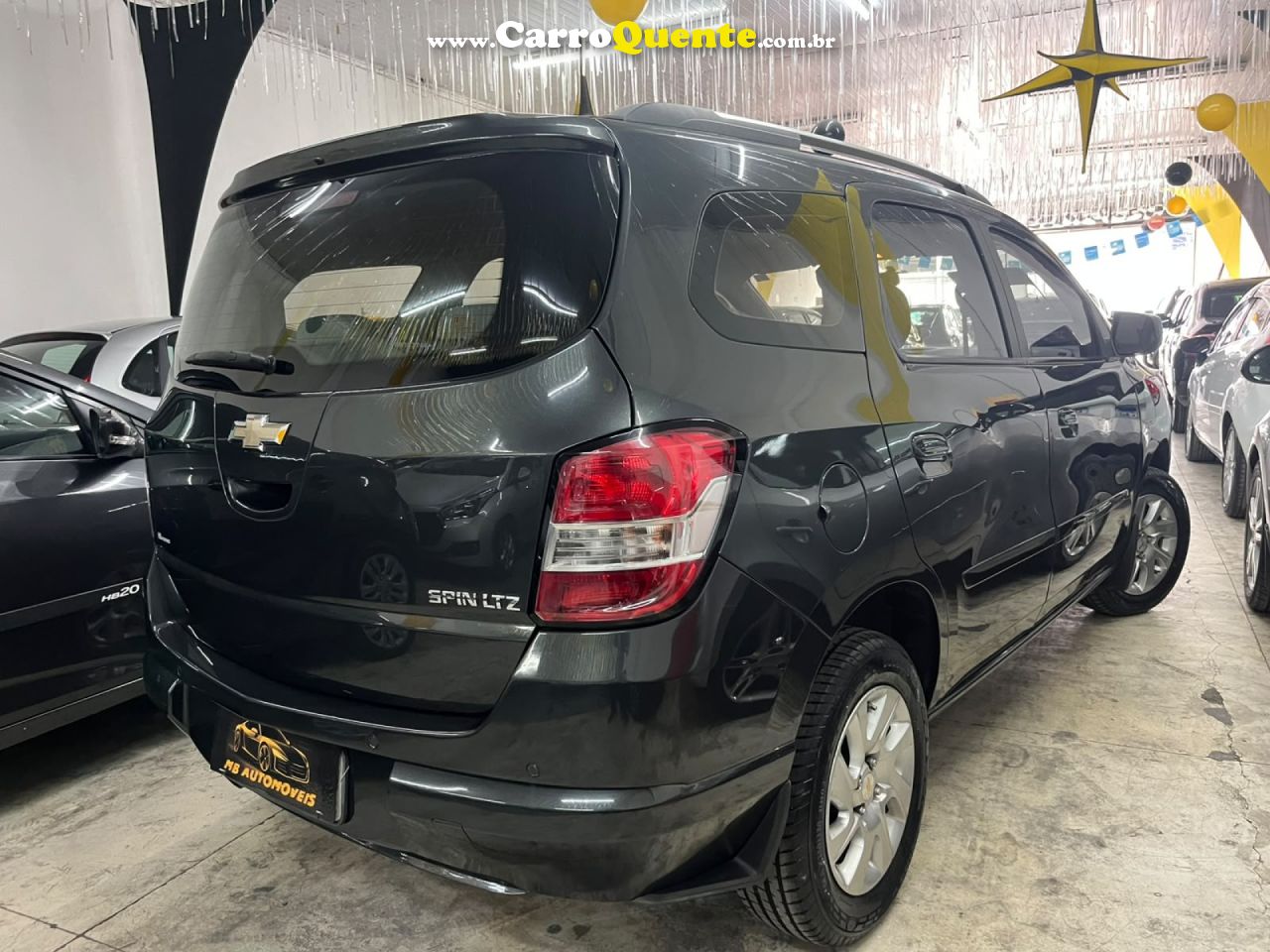 CHEVROLET   SPIN LTZ 1.8 8V ECONO.FLEX 5P AUT.   CINZA 2016 1.8 FLEX - Loja