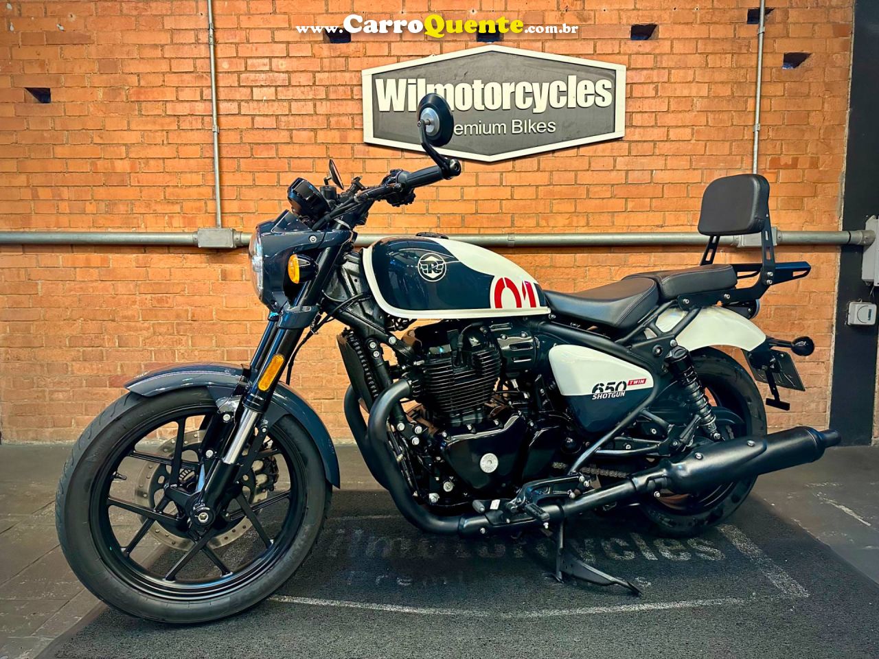 ROYAL ENFIELD SHOTGUN 650 STENCIL WHITE 2026 - Loja
