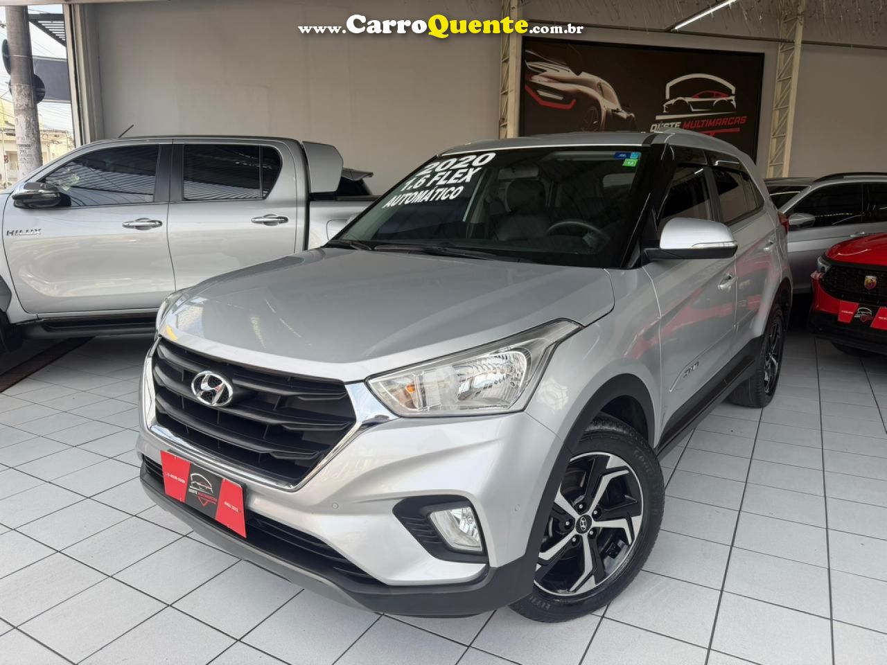 HYUNDAI   CRETA PULSE PLUS 1.6 16V FLEX AUT.   PRATA 2020 1.6 FLEX - Loja