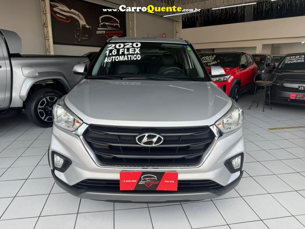 HYUNDAI   CRETA PULSE PLUS 1.6 16V FLEX AUT.   PRATA 2020 1.6 FLEX - Loja