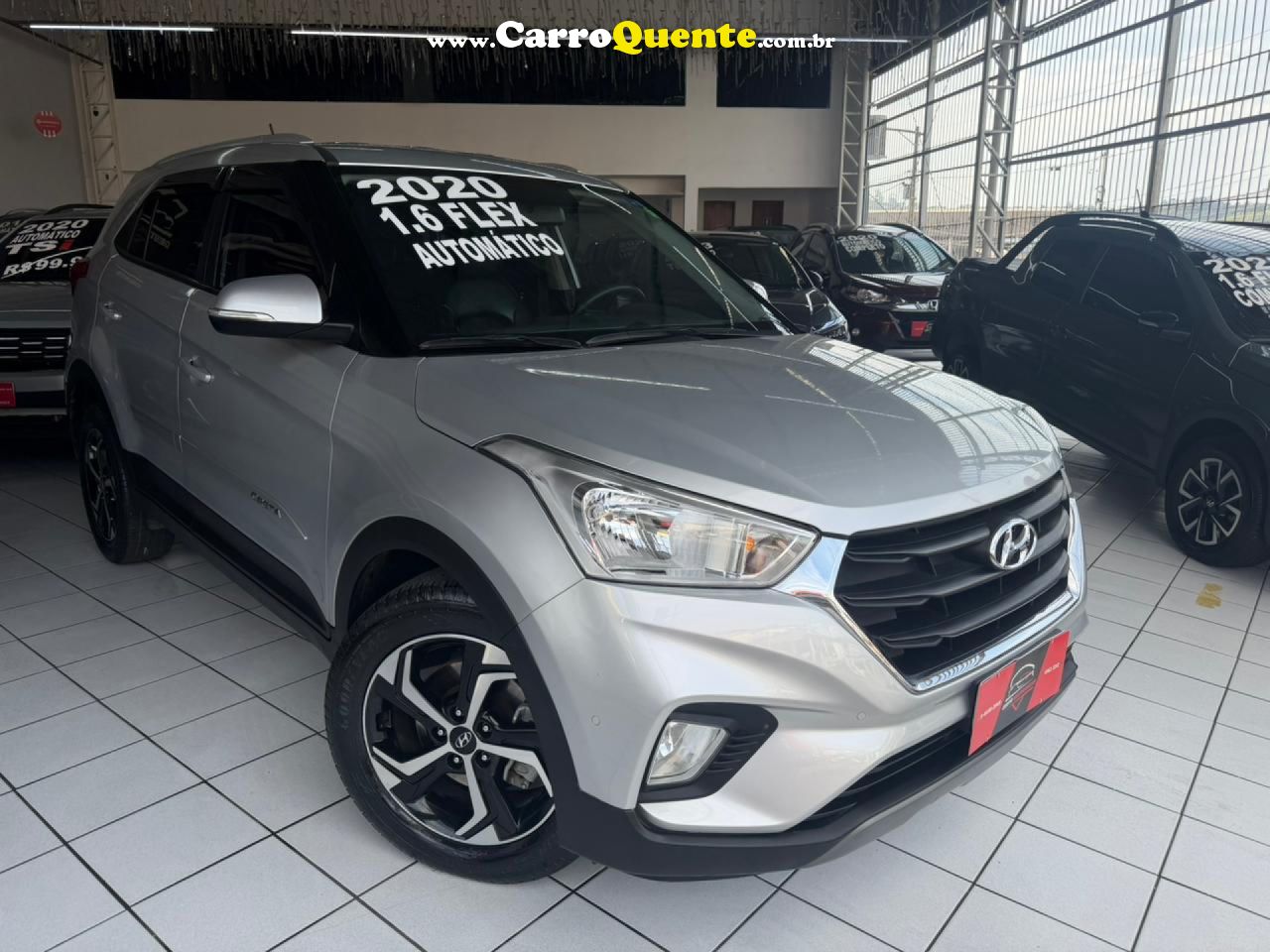 HYUNDAI   CRETA PULSE PLUS 1.6 16V FLEX AUT.   PRATA 2020 1.6 FLEX - Loja