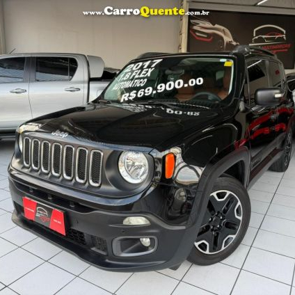 JEEP   RENEGADE1.8 4X2 FLEX 16V AUT.   PRETO 2017 1.8 FLEX
