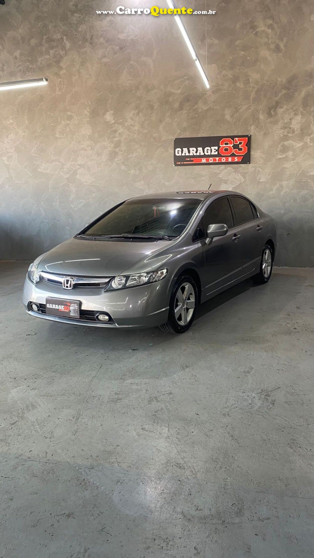 HONDA   CIVIC SEDAN LXS 1.81.8 FLEX 16V AUT. 4P   CINZA 2007 1.8 FLEX - Loja