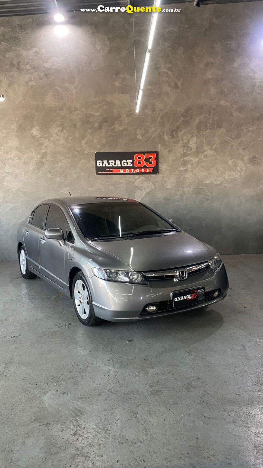 HONDA   CIVIC SEDAN LXS 1.81.8 FLEX 16V AUT. 4P   CINZA 2007 1.8 FLEX - Loja