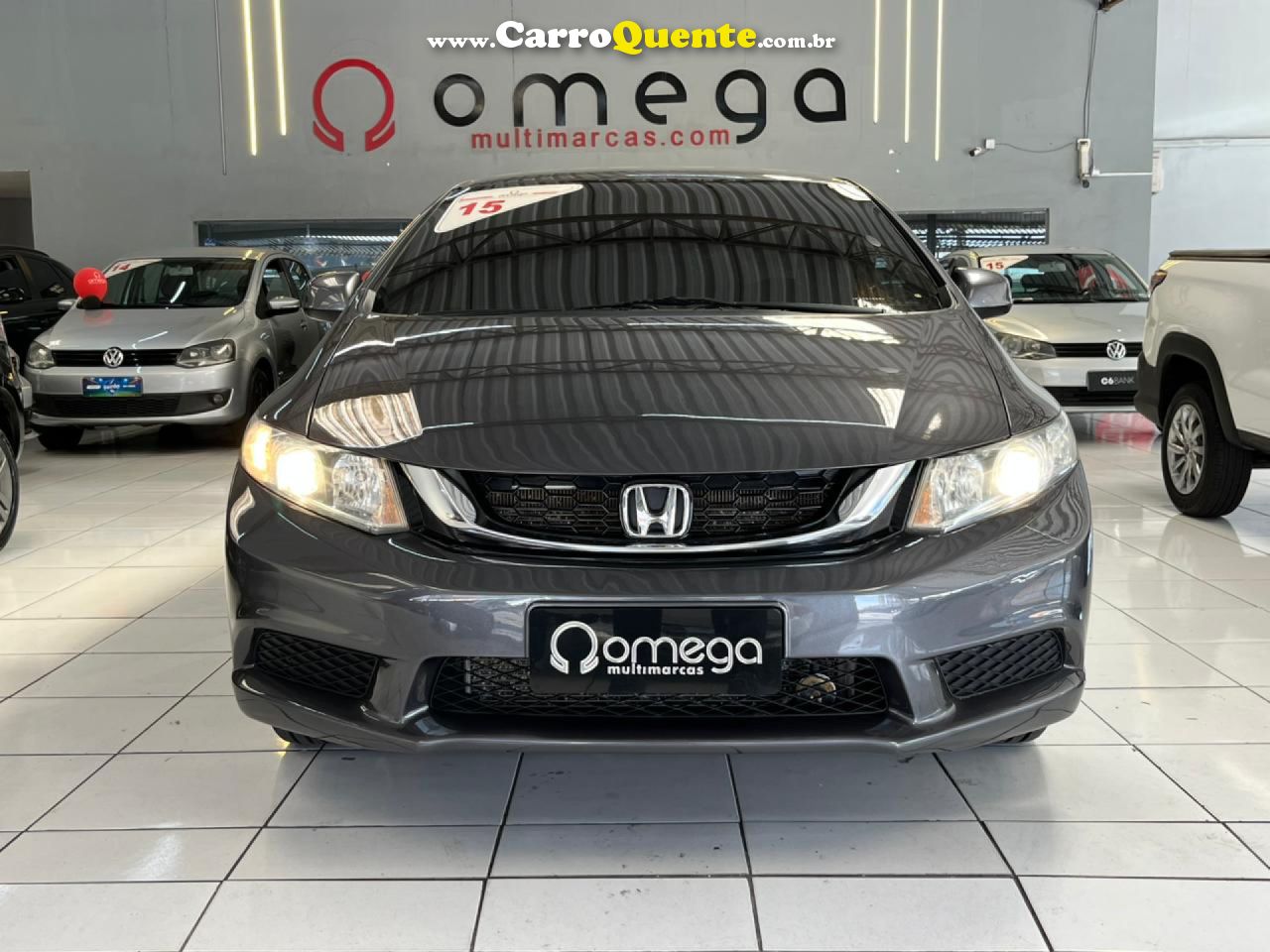 HONDA   CIVIC SEDAN LXS 1.81.8 FLEX 16V AUT. 4P   CINZA 2015 1.8 FLEX - Loja