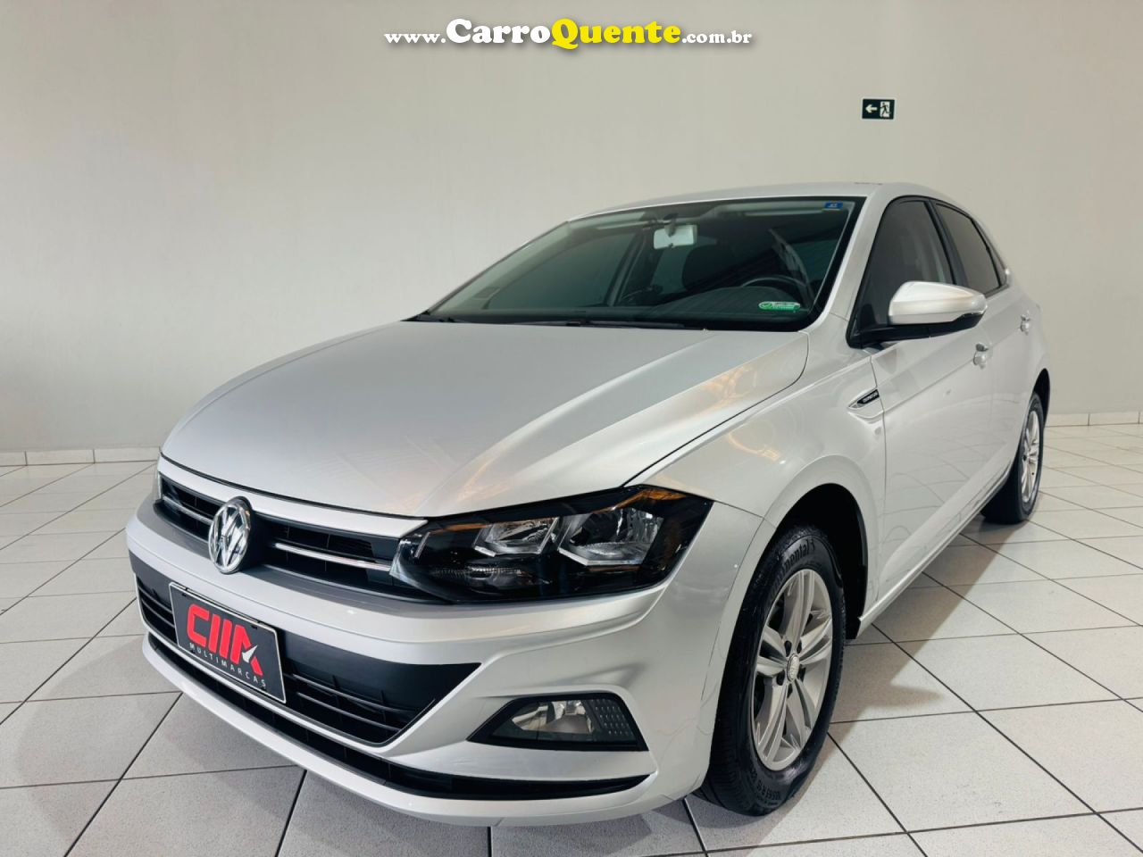 VOLKSWAGEN   POLO COMFORT. 200 TSI 1.0 FLEX 12V AUT.   PRATA 2018 1.0 FLEX - Loja