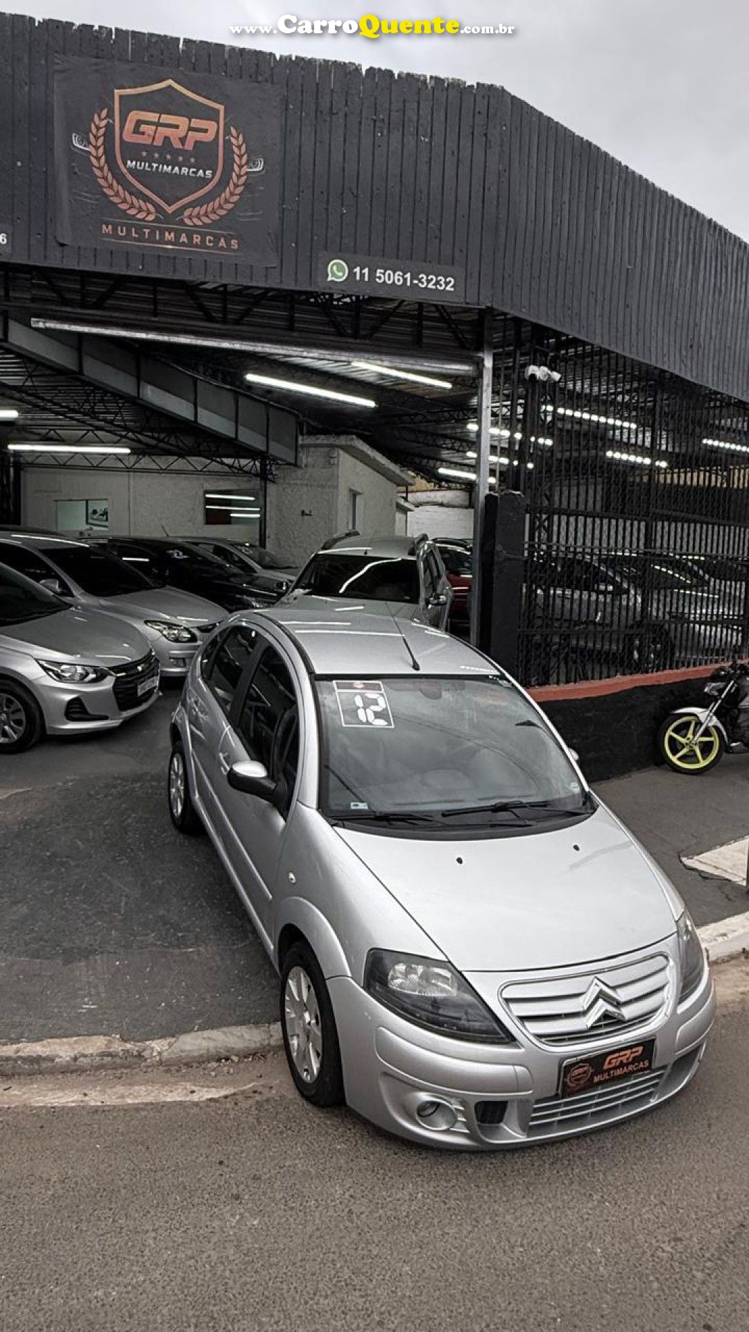 CITROËN   C3 EXCLUSIVE 1.4 FLEX 8V 5P   PRATA 2012 1.4 FLEX - Loja