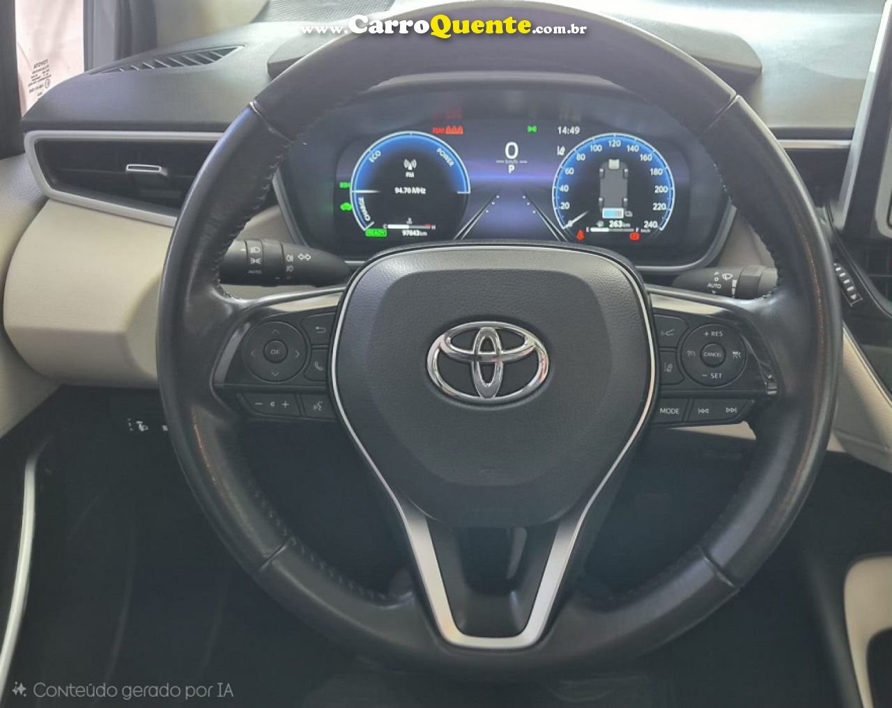TOYOTA   COROLLA ALTIS PREM. 1.8 AUT. (HÍBRIDO)   BRANCO 2024 1.8 FLEX - Loja