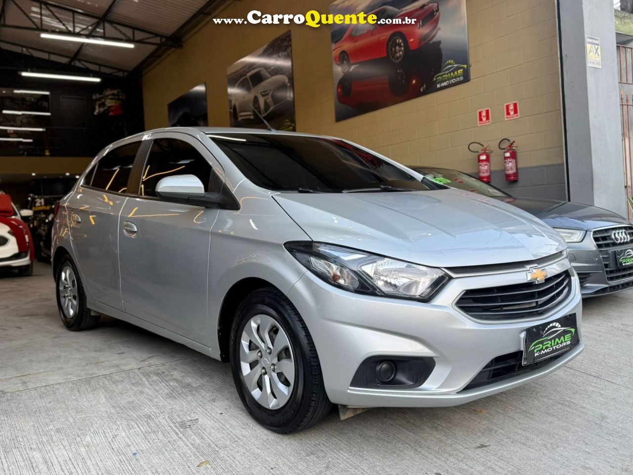 CHEVROLET   ONIX HATCH LT 1.0 8V FLEXPOWER 5P MEC.   PRATA 2019 1.0 FLEX - Loja
