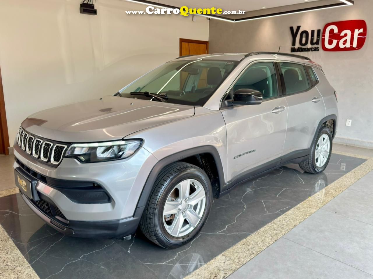 JEEP   COMPASS SPORT T270 1.3 TB 4X2 FLEX AUT.   PRATA 2022 1.3 FLEX - Loja