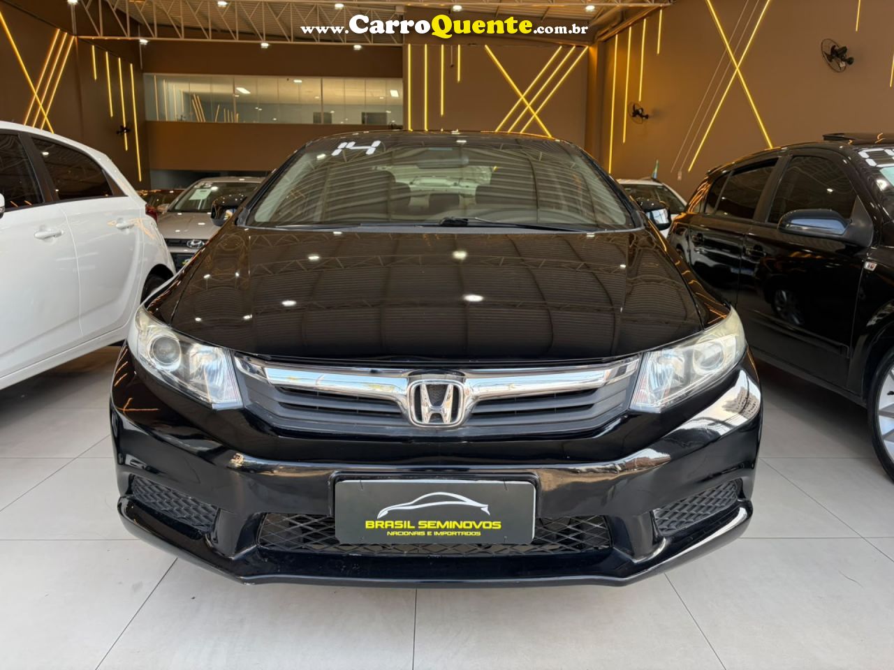 HONDA   CIVIC SEDAN LXS 1.81.8 FLEX 16V AUT. 4P   PRETO 2014 1.8 FLEX - Loja