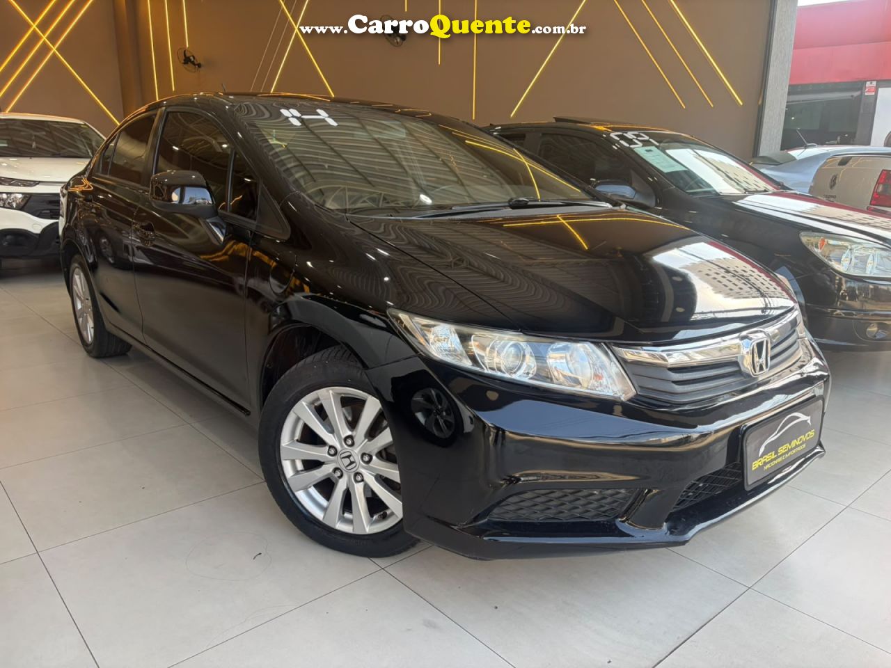 HONDA   CIVIC SEDAN LXS 1.81.8 FLEX 16V AUT. 4P   PRETO 2014 1.8 FLEX - Loja