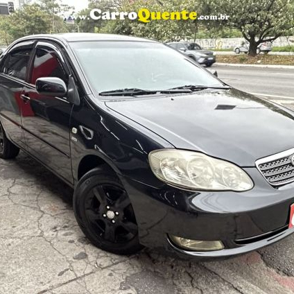 TOYOTA   COROLLA XEI 1.81.8 FLEX 16V AUT.   PRETO 2006 1.8 GASOLINA
