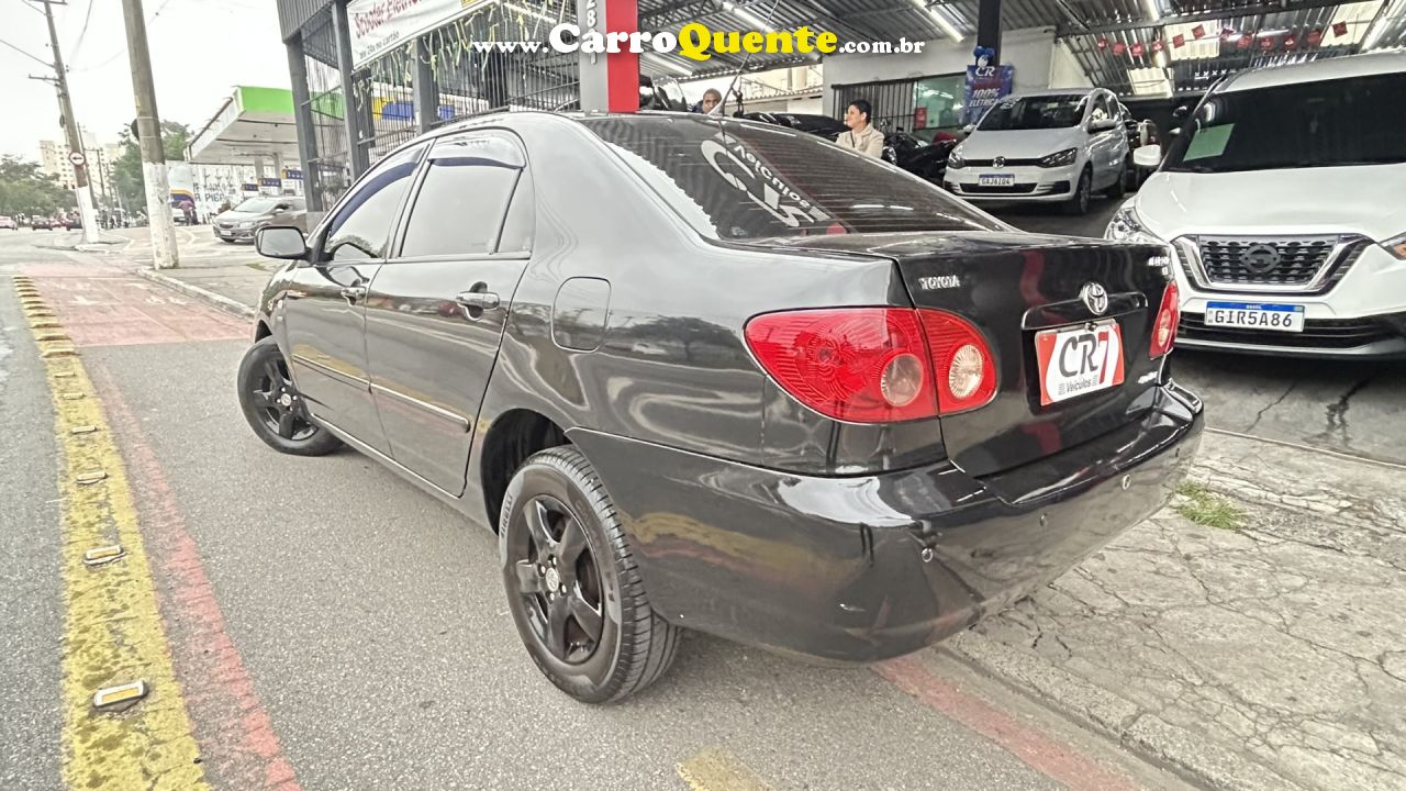 TOYOTA   COROLLA XEI 1.81.8 FLEX 16V AUT.   PRETO 2006 1.8 GASOLINA - Loja