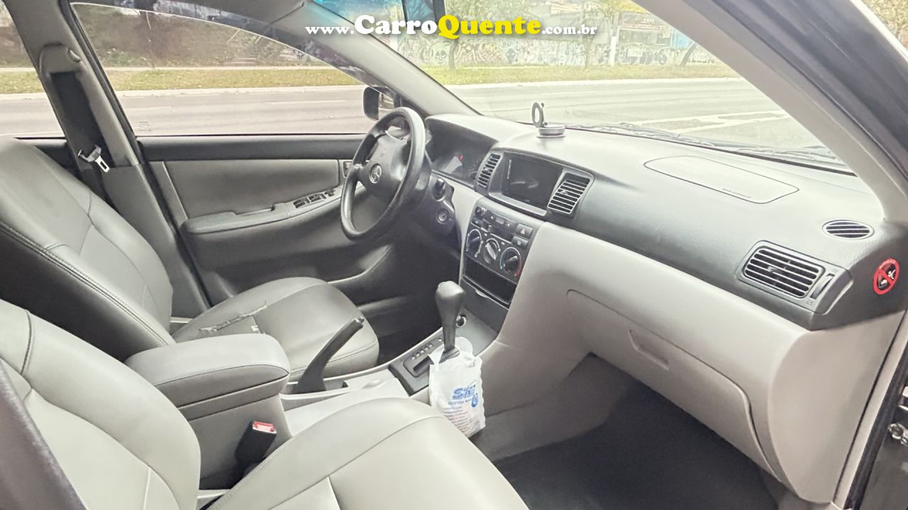 TOYOTA   COROLLA XEI 1.81.8 FLEX 16V AUT.   PRETO 2006 1.8 GASOLINA - Loja