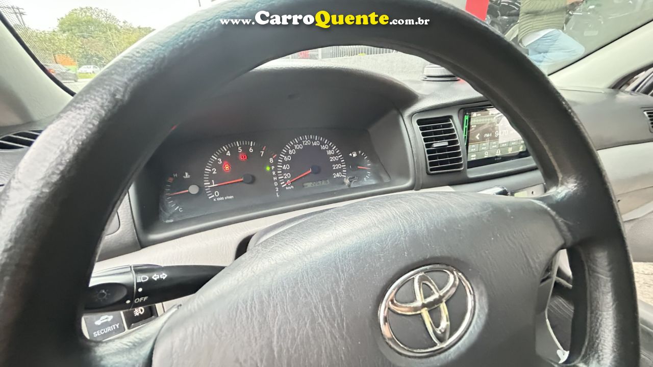 TOYOTA   COROLLA XEI 1.81.8 FLEX 16V AUT.   PRETO 2006 1.8 GASOLINA - Loja