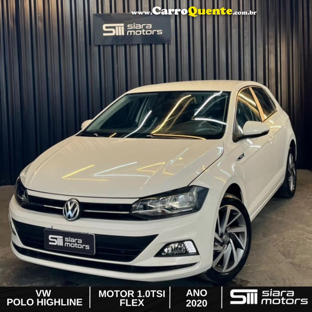 VOLKSWAGEN   POLO HIGHLINE 200 TSI 1.0 FLEX 12V AUT.   BRANCO 2020 1.0 FLEX - Loja