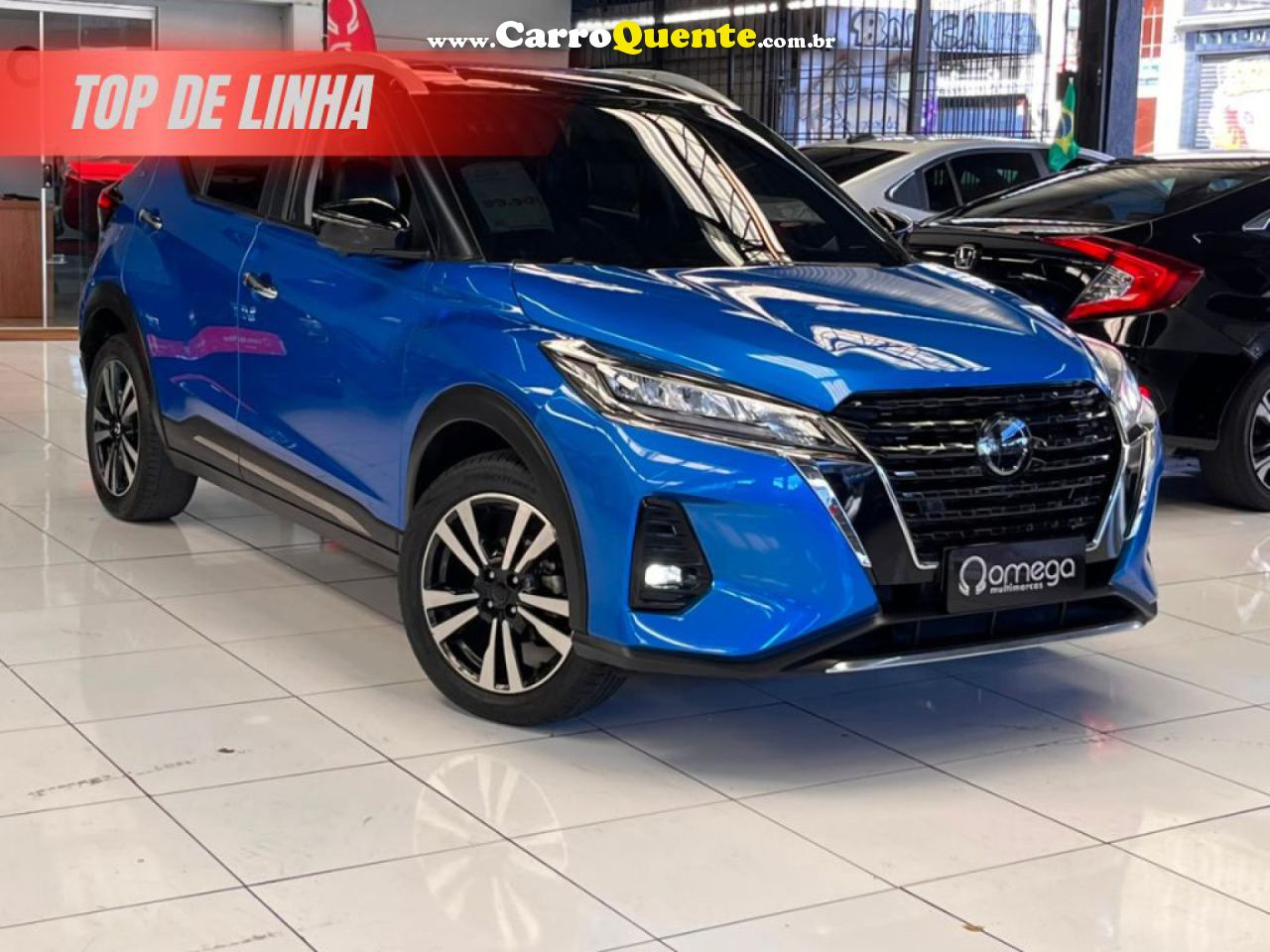 NISSAN   KICKS EXCLUSIVE 1.6 16V FLEX AUT.   AZUL 2022 1.6 FLEX - Loja