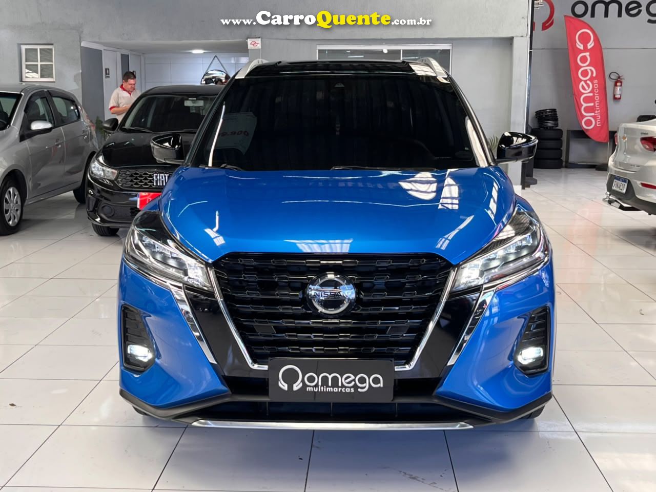 NISSAN   KICKS EXCLUSIVE 1.6 16V FLEX AUT.   AZUL 2022 1.6 FLEX - Loja