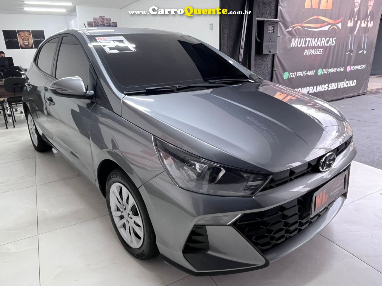 HYUNDAI   HB20 COMFORT 1.0 FLEX 12V MEC.   CINZA 2024 1.0 FLEX - Loja