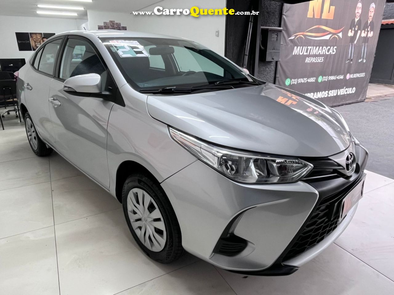 TOYOTA   YARIS XL SEDAN 1.5 FLEX 16V 4P AUT.   PRATA 2023 1.5 FLEX - Loja