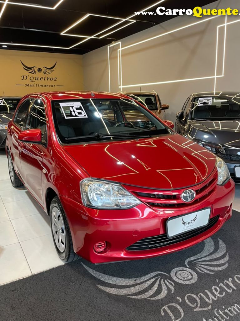 TOYOTA   ETIOS XS 1.5 FLEX 16V 5P MEC.   VERMELHO 2016 1.5 FLEX - Loja