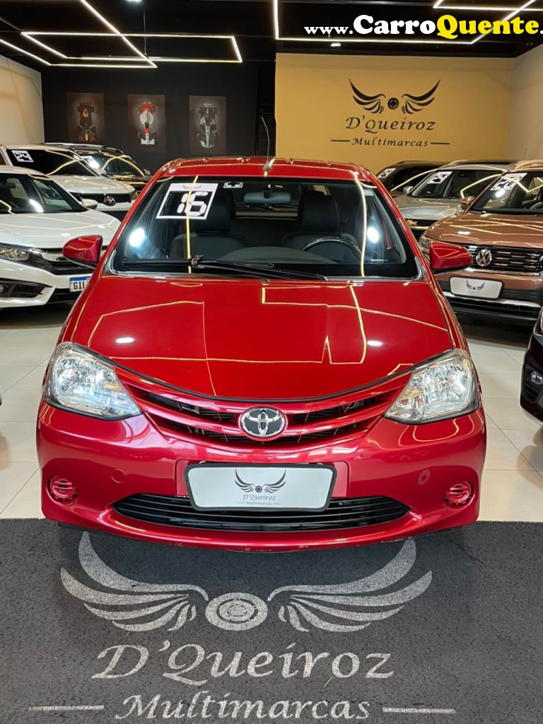 TOYOTA   ETIOS XS 1.5 FLEX 16V 5P MEC.   VERMELHO 2016 1.5 FLEX - Loja