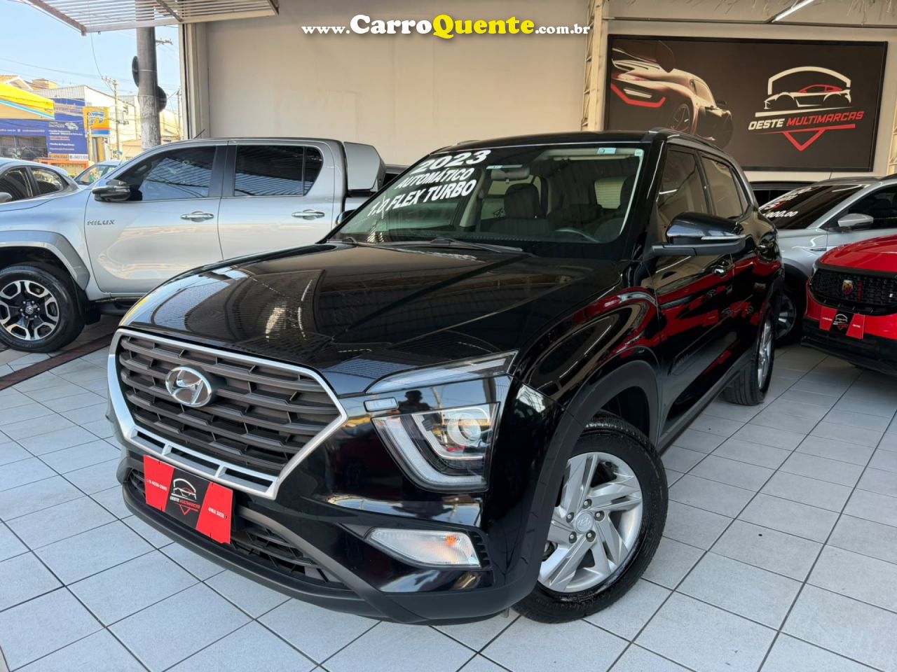 HYUNDAI   CRETA COMFORT 1.0 TB 12V FLEX AUT.   PRETO 2023 1.0 FLEX - Loja