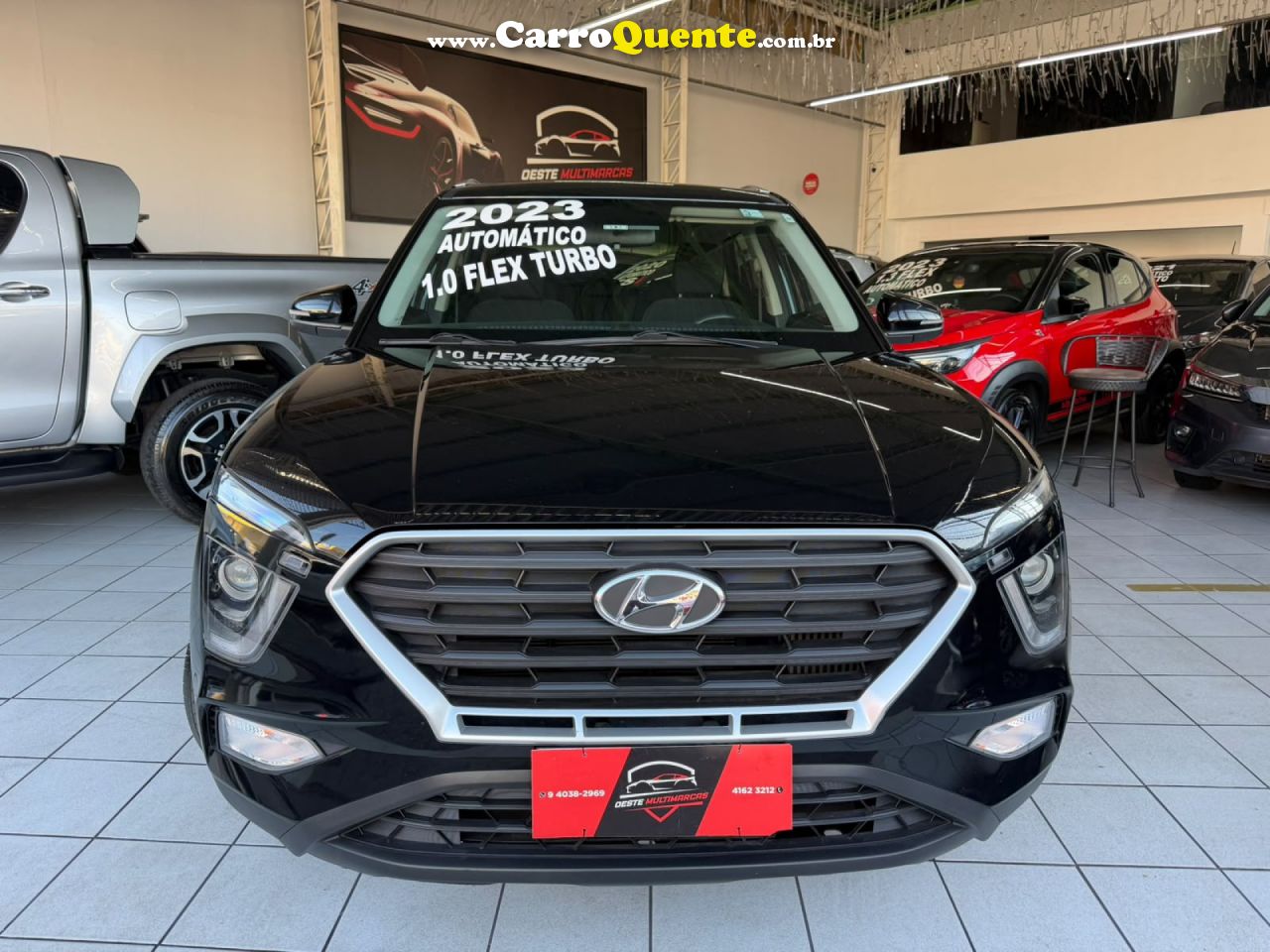 HYUNDAI   CRETA COMFORT 1.0 TB 12V FLEX AUT.   PRETO 2023 1.0 FLEX - Loja