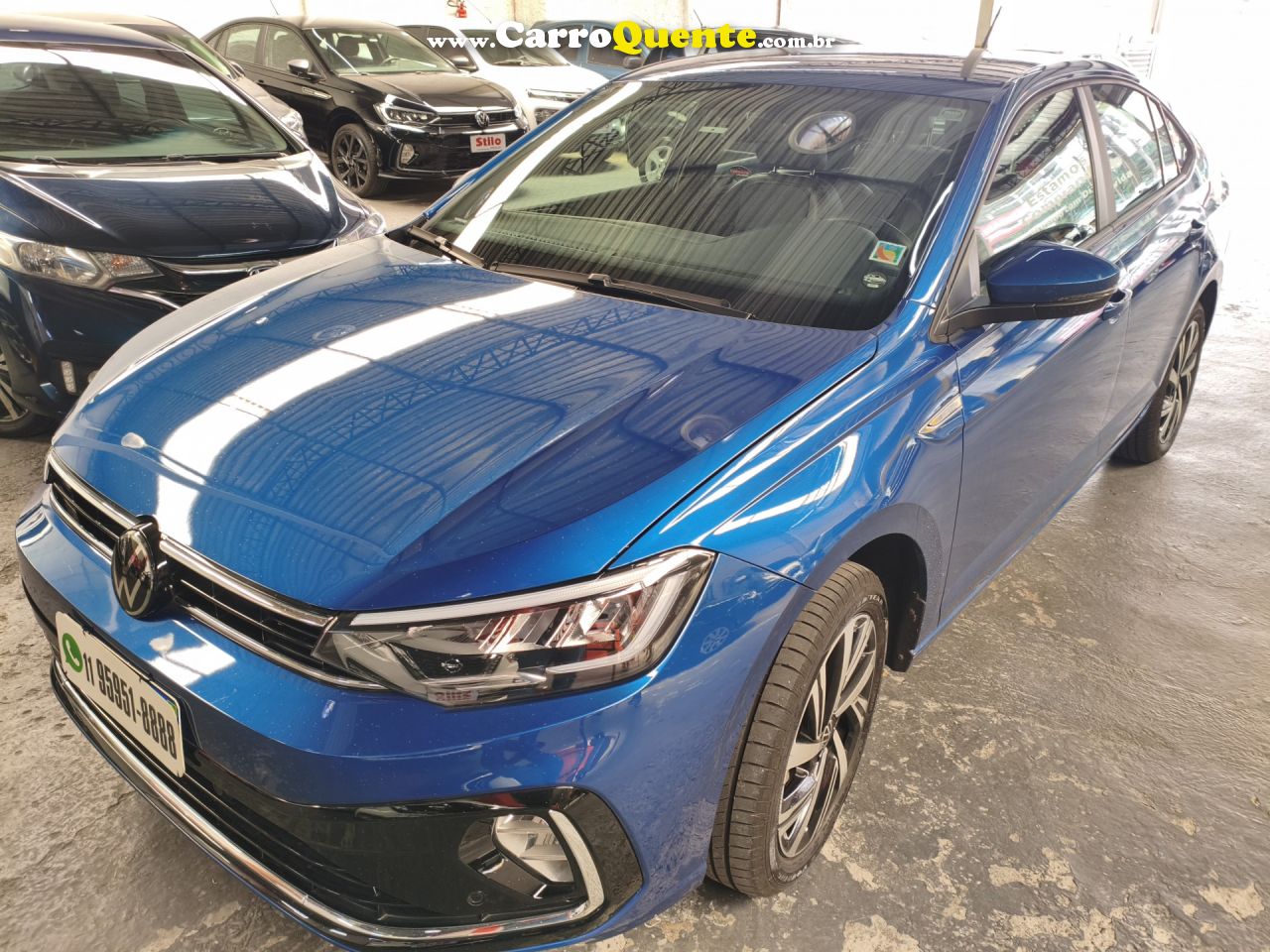 VOLKSWAGEN   VIRTUS HIGHLINE 200 TSI 1.0 FLEX 12V AUT   AZUL 2025 1.0 FLEX - Loja