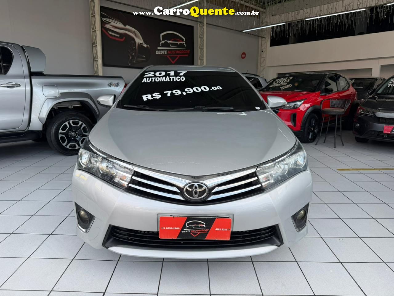 TOYOTA   COROLLA GLI 1.8 FLEX 16V  AUT.   PRATA 2017 1.8 FLEX - Loja